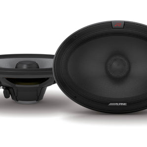 2x ALPINE R-S69.2 300w 6x9" Car Audio 2-Way Speakers+Alpine RA60F 4-Channel Amplifier