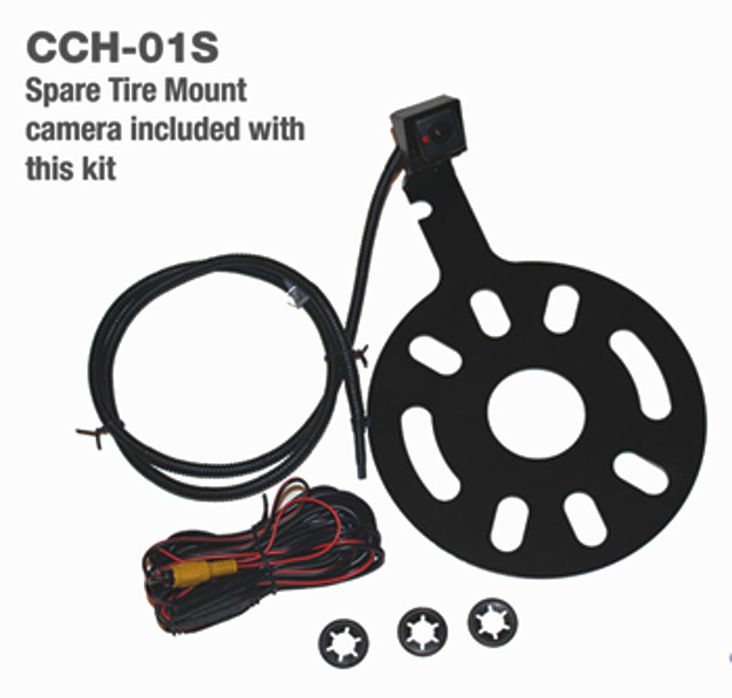 Crux RVCCH-75WT Rear-view Integration System for Jeep Wrangler 2007-2018 / WITH Spare Tire Mount Camera