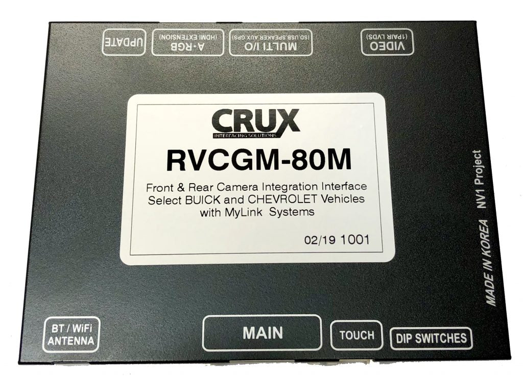 Crux RVCGM-80M  Front & Rear Camera Integration Interface for Select Chevrolet and Buick Vehicles with 7” MyLink Systems