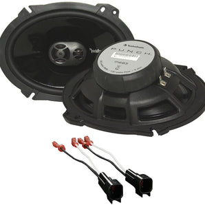 Rockford Fosgate P1683 6x8" Rear Speaker Replacement Kit & Absolute USA AS5600 Speaker Harness for 2005-2006 Ford Mustang