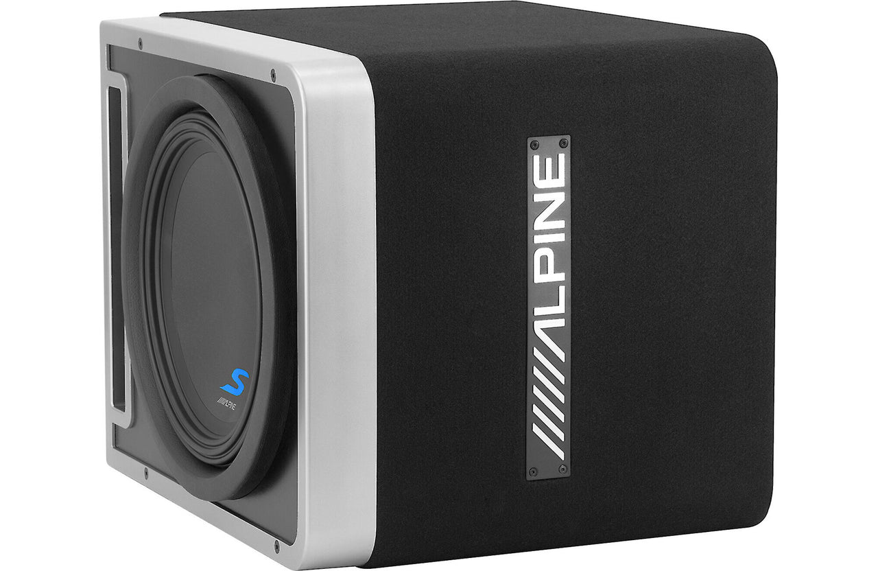 Alpine S-SB10V-PWR Halo 10" Bass Package Includes S-SB10V linkable 10" ported sub enclosure and KTA-200M compact 200-watt mono amplifier