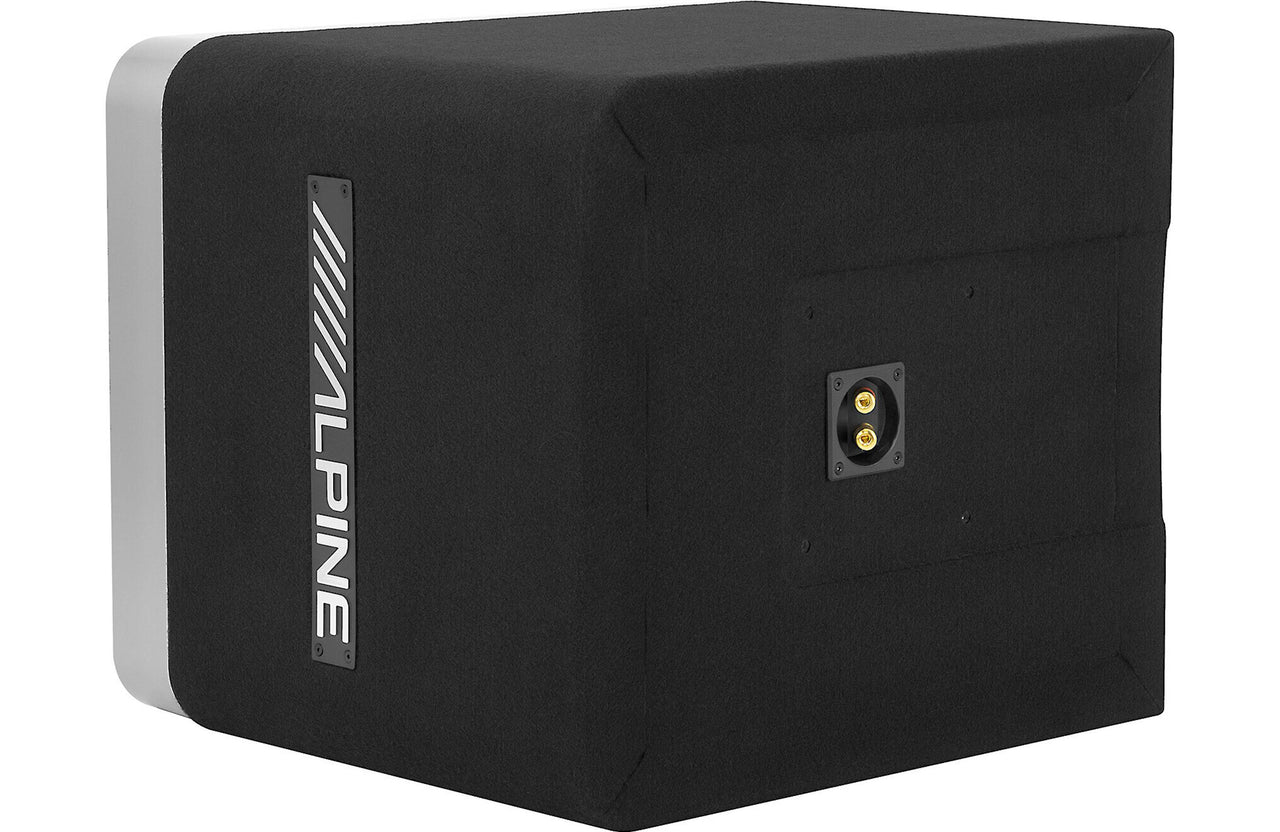 Alpine R2-SB12V-BNDL Bass Boost Package Includes R2-SB12V 12" ported enclosure, S-A60M amplifier, and RUX-KNOB.2 remote level control