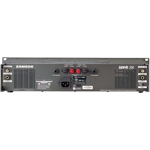Samson SA200 2-Channel 200W Class A/B Power Amplifier (2 RU)