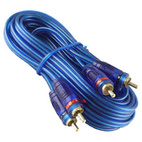 Thumbnail for Raptor (Metra) 20' Neon Blue Series RCA Audio Cable