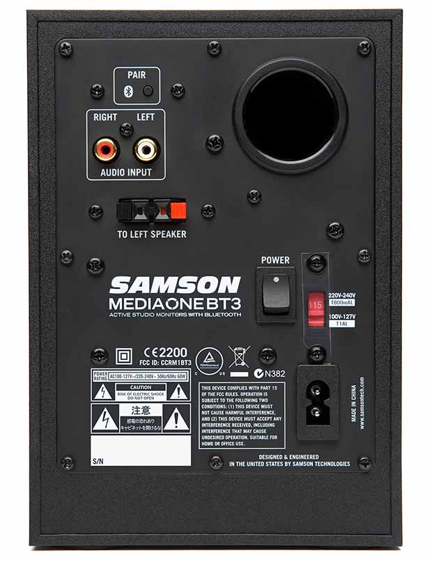 Samson SAMBT3 Active Studio Monitors with Bluetooth