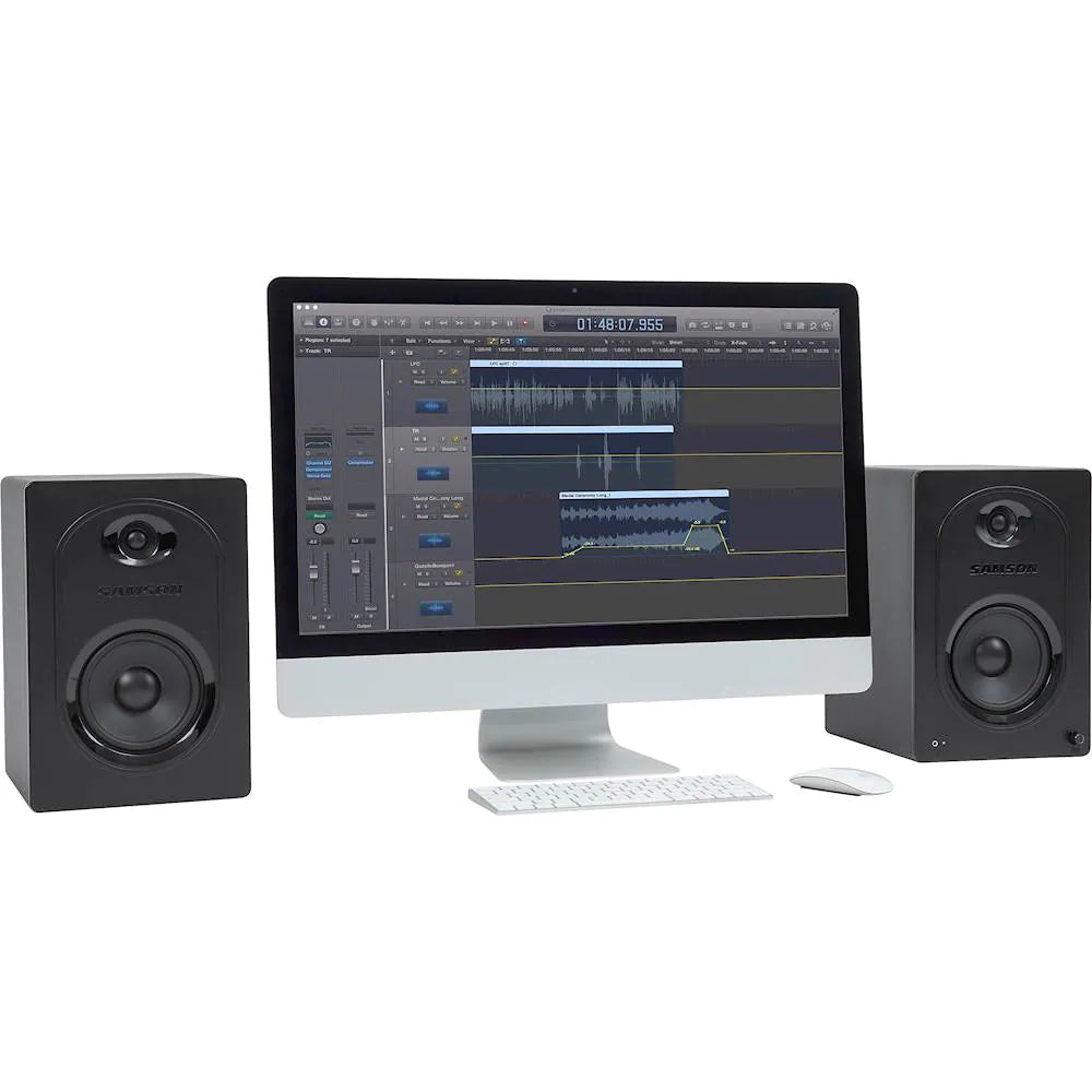 Samson SAM50 MediaOne 5.25" 40W 2-Way Powered Studio Monitors (Pair)