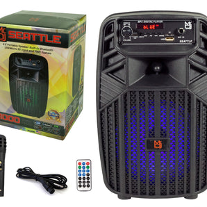 MR DJ SEATTLE 6.5" Portable Active Speaker With Rechargeable Battery 1000W