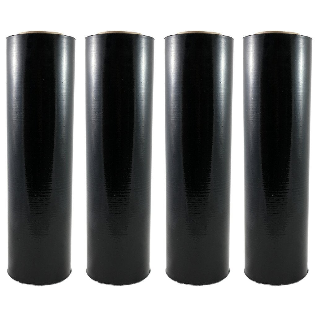 American shrink wrap clear black 18", 1500sq', 80 Gauge 4 Rolls Pallet Wrap Stretch Film Hand Shrink Wrap 1500 Square Feet