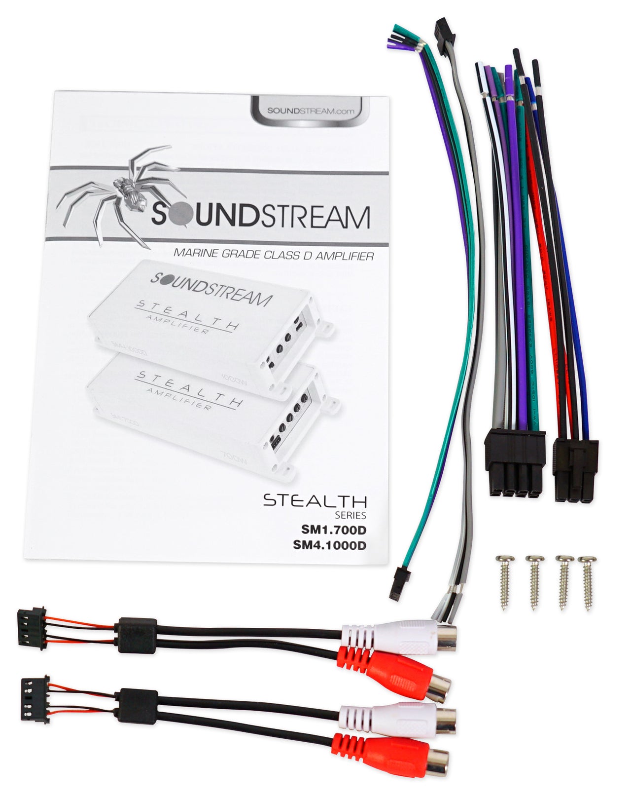 Soundstream SM4.1000D Conformal Coated Micro 1000W 4Ch. Amplifier (Boating, Off-Road)