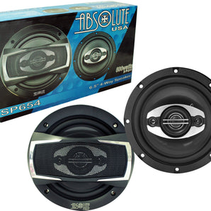 Absolute USA SP654 6.5" 4 Way full-range loudspeakers Car Speakers 500W Power