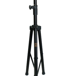 MR DJ SS350B Speaker Stand Universal, Black Folding Tripod, PRO PA DJ Home On Stage Speaker Stand Mount Holder
