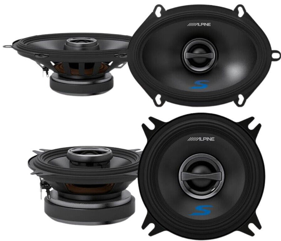 Alpine S-Series S-S57 5"x7" 2-Way Coaxial Speaker and S-S40 4" Coaxial Speaker
