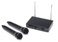 Thumbnail for SAMSON Stage 212 Dual VHF Handheld Wireless Microphone System w 2 Q6 Mics Bundle with Mackie CR BUDS Studio Quality Earphones EarBuds Headphones w Mic & Controls