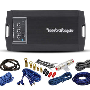 Rockford Fosgate T750x1BD Power 500 Watts Watt Class-AD Mono Channel Amplifier + 4 Gauge Amplifier Installation Wiring Kit