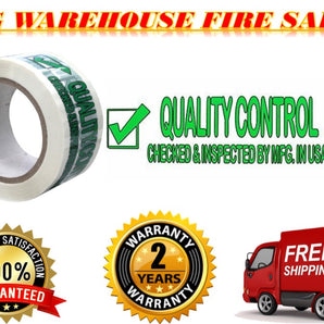 Absolute USA 30 Rolls Quality Control Printed Sealing Tape - 2.5" x 110 Yards - Green QC Checked & Inspected Message - Bulk Packaging Tape (30 Pack)