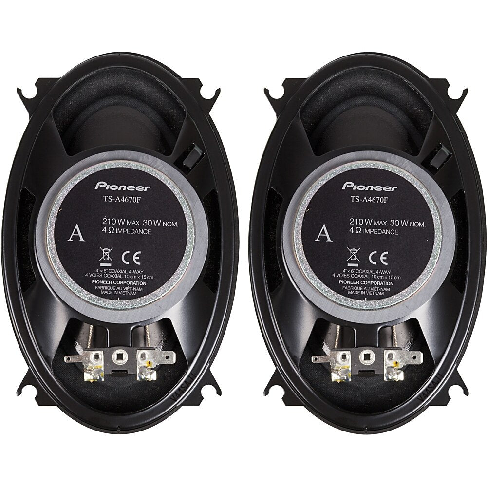 4 Pioneer TS-A4670F 4x6" 210 Watts Max 4-Way A Series Car Audio Coaxial Speaker