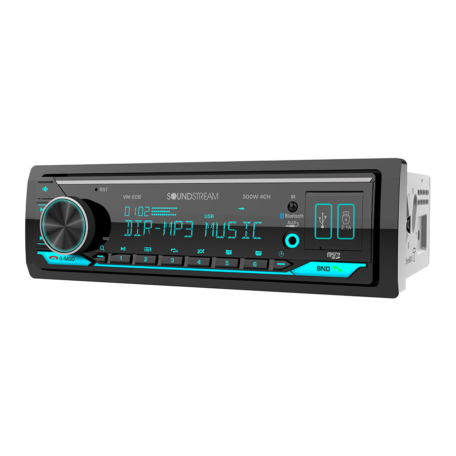Soundstream VM-20B Single Din Mechless Multimedia Receiver w/ Dual