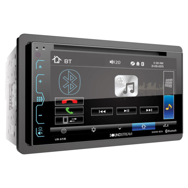Soundstream VR-65B 6.2” 2-DIN Touchscreen DVD/CD Headunit w/ Bluetooth