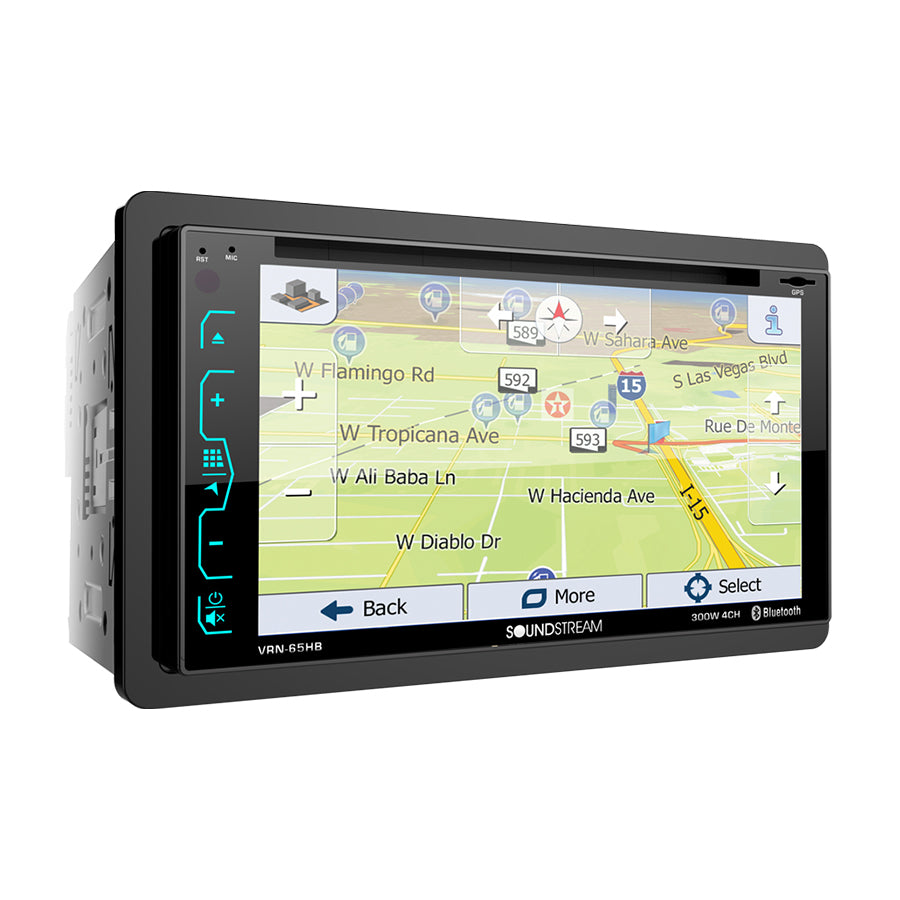 Soundstream VRN-65HB 6.2” 2-DIN DVD/CD Touchscreen Headunit w/ Navigation & PhoneLink