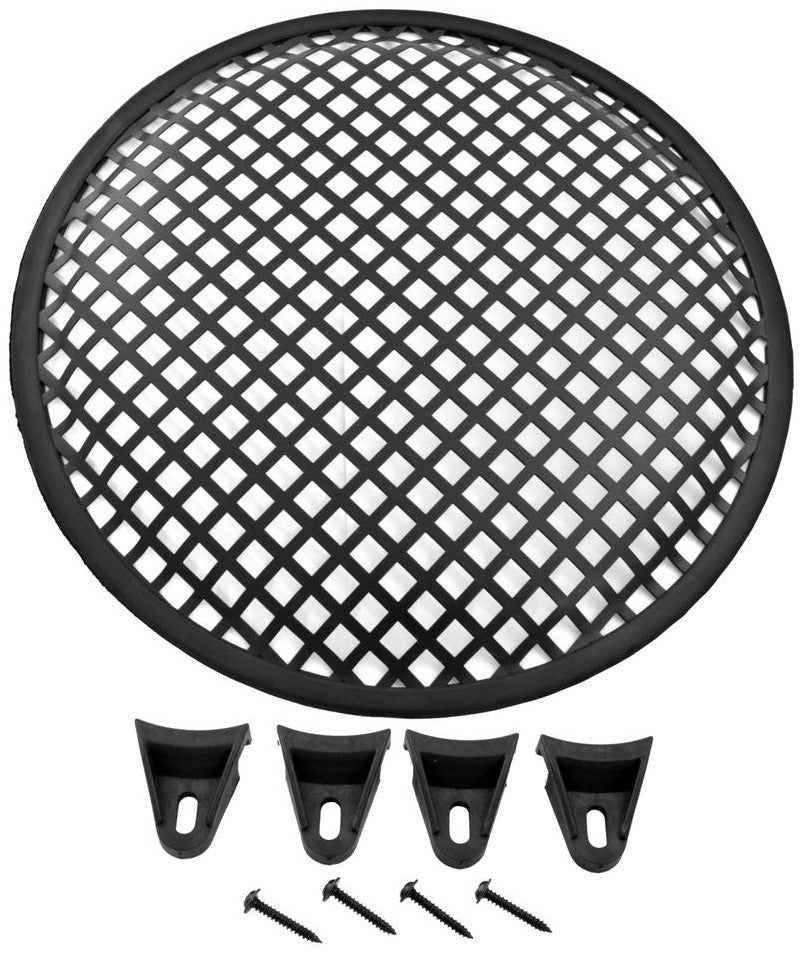 4 X 10'' Inch Car Audio Speaker Woofer Subwoofer Metal Black Waffle Grill Cover