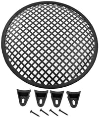 Thumbnail for 4 X 10'' Inch Car Audio Speaker Woofer Subwoofer Metal Black Waffle Grill Cover