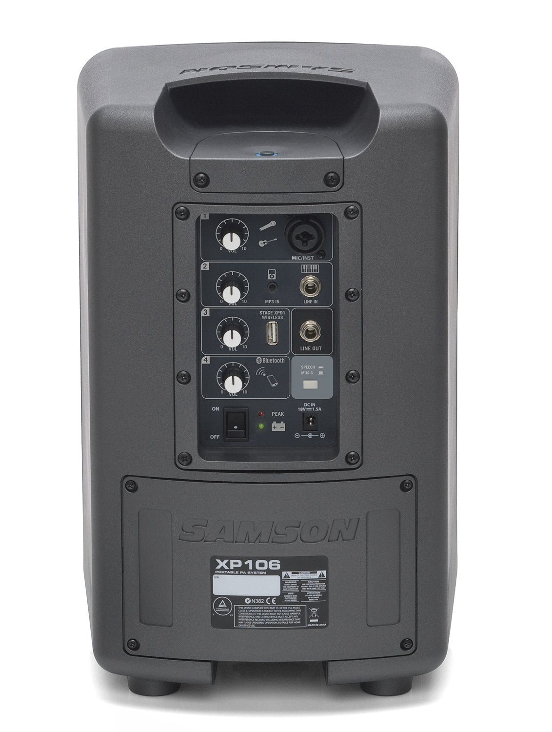 Samson XP106WLM Portable PA System with Lavalier Mic Wireless System and Bluetooth