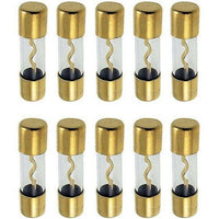 Thumbnail for Absolute AGU100 10 pcs Gold AGU 100 Amp (100A) Car Stereo Inline Amp Glass Fuse