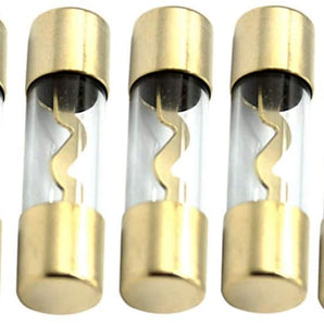 Absolute AGU100 5 Pack AGU Gold Standard Glass Fuses 100 Amp 12 Volts Car Stereo Home Marine ATV