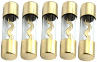 Thumbnail for Absolute AGU100 10 pcs Gold AGU 100 Amp (100A) Car Stereo Inline Amp Glass Fuse