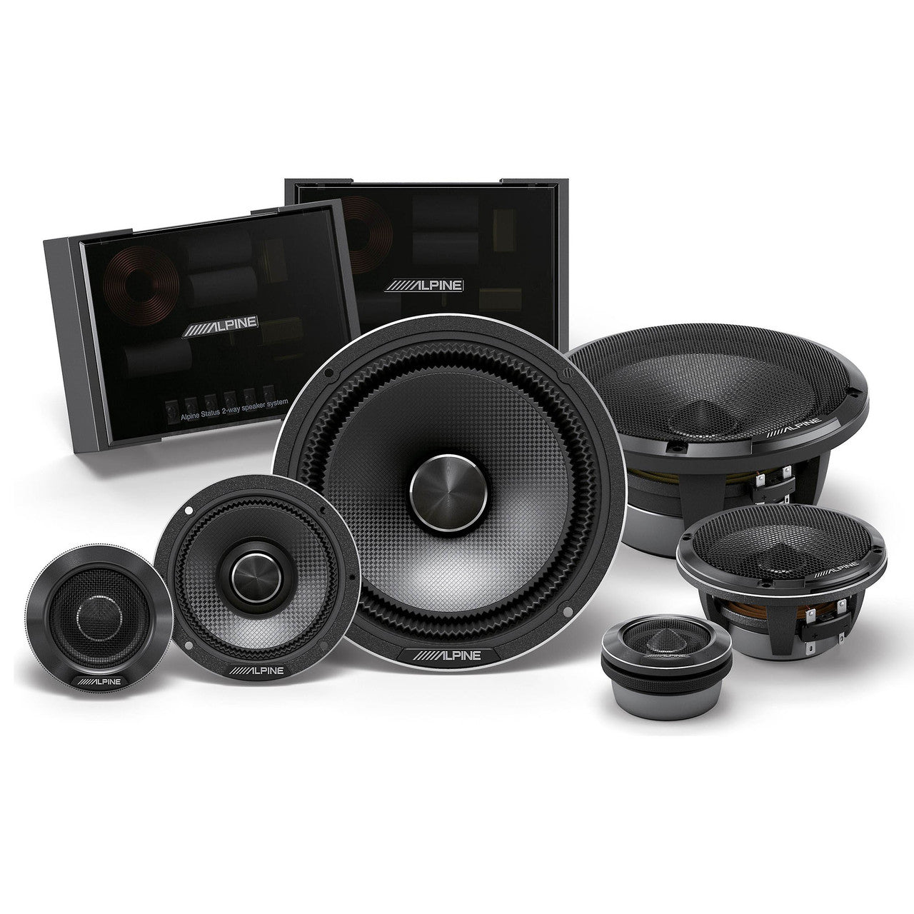 Alpine HDZ-653 6.5” 3-Way & HDZ-65C  6.5" 2-Way Slim-fit Component Speaker Set