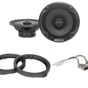 Alpine EL-E65-G 6.5" Speaker & Adapter & Harness Fit Honda & Acura