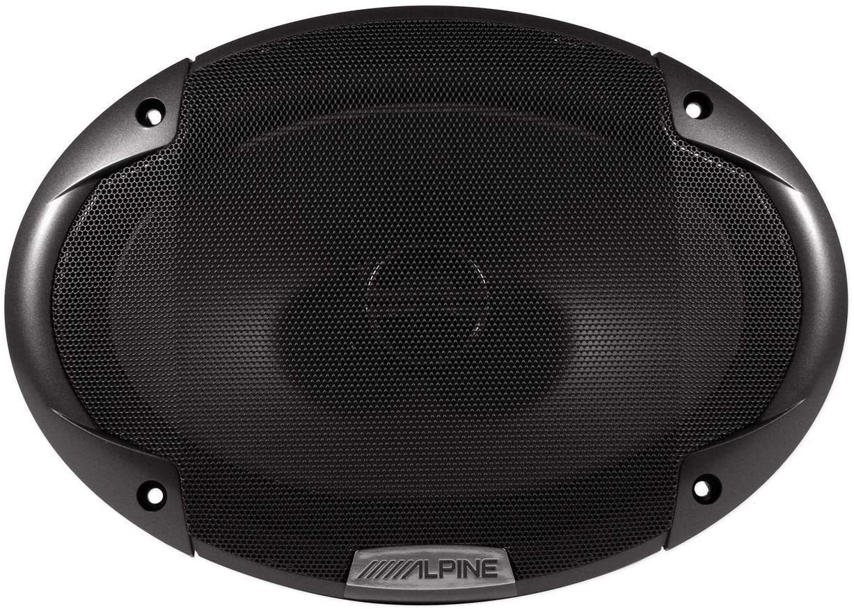 2 Alpine SPE-6090 6" x 9" 2 Way Car Stereo Speakers Totaling 600 Watts Bundle with 6x9" Flat Sealed Speaker Box Enclosures