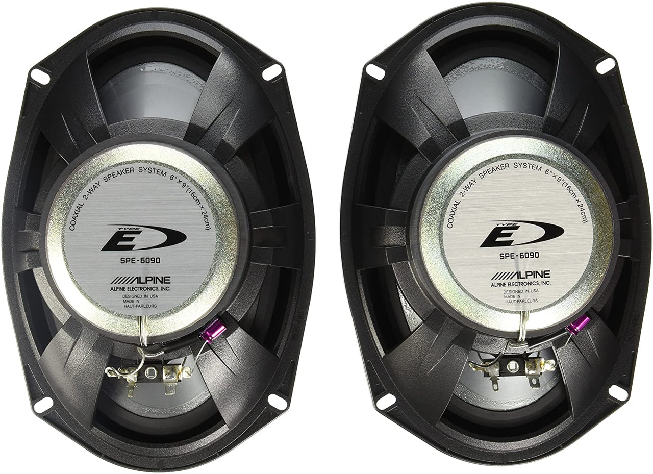 2 Pair Alpine SPE-6090 6X9" Coaxial 2-Way Speaker Set + Absolute TW-600 + Absolute USA BT1700 + Universal 360 Degree Rotation and Swivel Mobile Bracket Holder Bundle