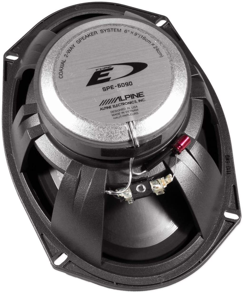 2 Alpine SPE-6090 6" x 9" 2 Way Car Stereo Speakers Totaling 600 Watts Bundle with 6x9" Flat Sealed Speaker Box Enclosures