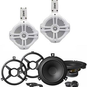 ALPINE SPV-65X-WRA 6.5" Coaxial + MPS65W Rollbar Speakers for 2007-2018 Jeep Wrangler JK