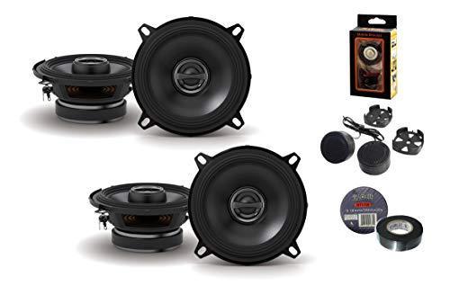 2 Pair Alpine S-S50 5.25" S-Series 2-Way Coaxial Speakers with TW500 & Mobile Bracket & Electrical Tape