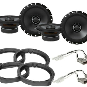 2 Alpine S2-S65 + Front or Rear Speaker Adapters + Harness FIT Honda Acura Vehicles