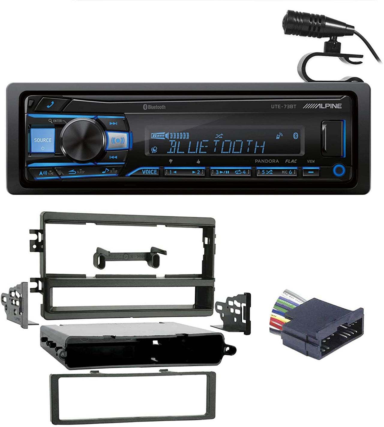 Alpine UTE-73BT Digital Media Advanced Bluetooth Stereo Receiver For 2002 KIA Spectra