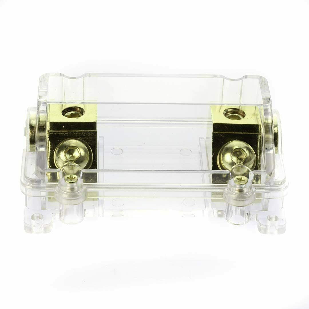 Absolute USA ANH-0 Gold Inline ANL Fuse Holder Fits 0, 2, 4 Gauge with 140AMP Fuse