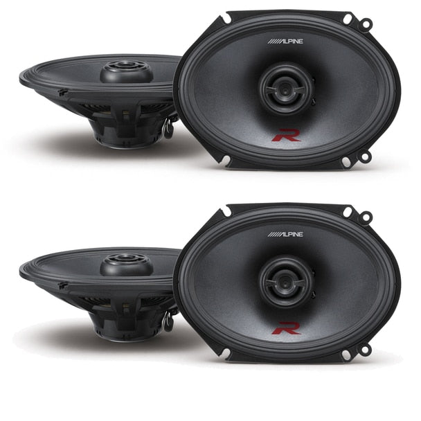 2 Alpine R-S68 Bundle Two pairs of Alpine R-S68 6x8 / 5x7 Inch Coaxial 2-Way Speakers