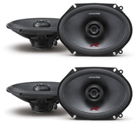 Thumbnail for 2 Pair Alpine R-S68 R-Series 6 x 8 Inch 300 Watt 2-Way Car Speakers