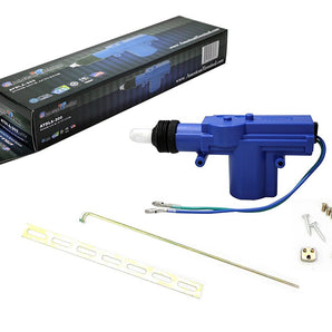 American Terminal DLA300 universal power door lock kit with actuator motor, hardware, and packaging.