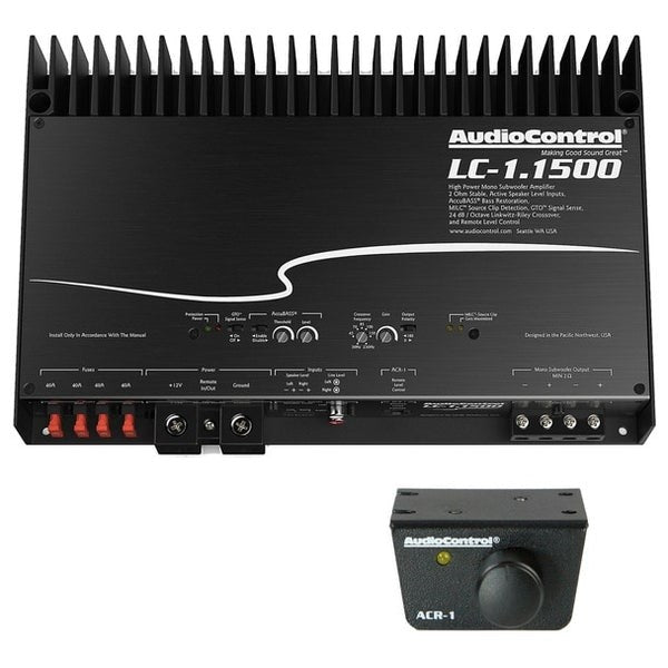 AudioControl LC-1.1500 Mono Subwoofer Amplifier &  ACR-1 Dash Remote