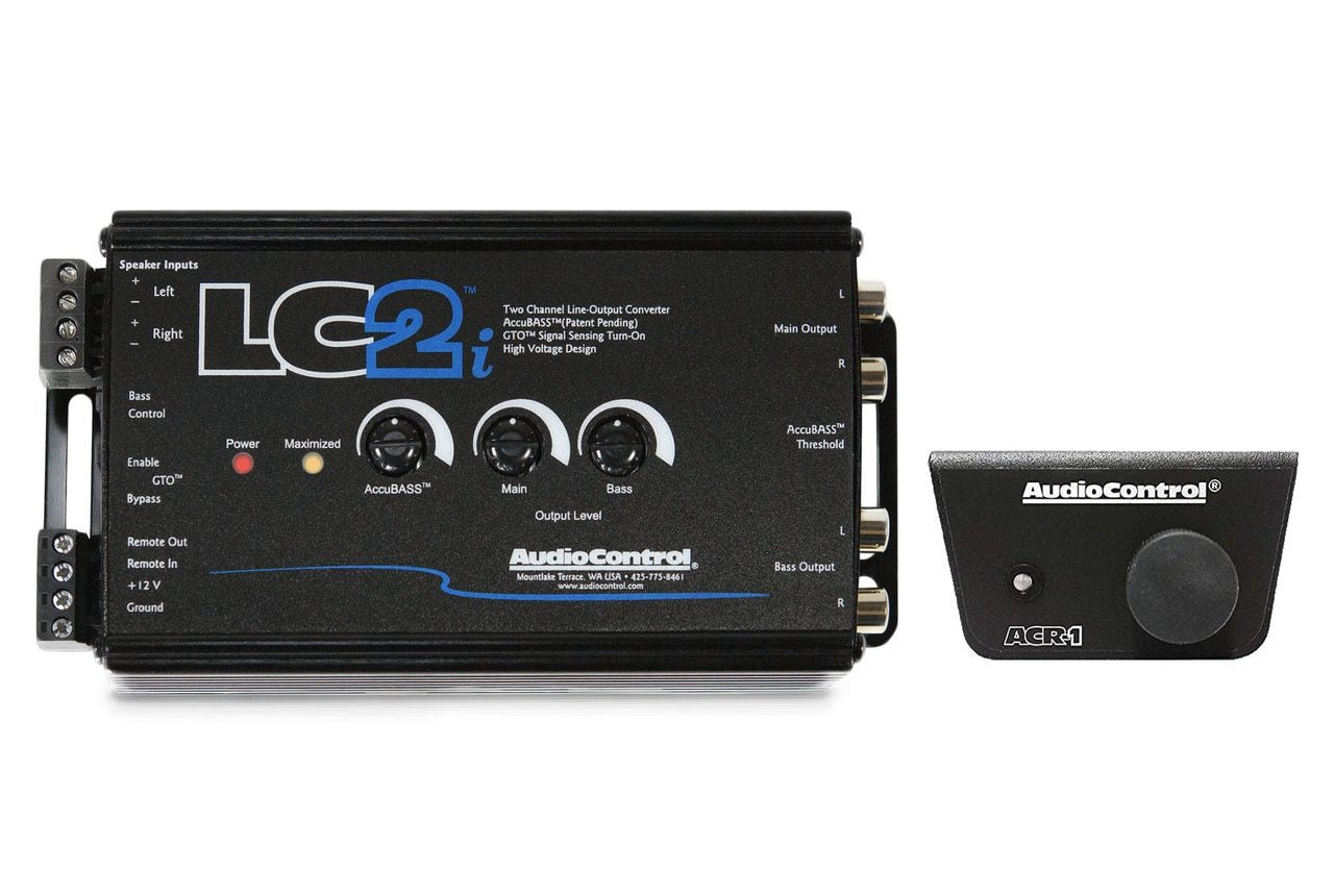Audiocontrol Lc2I 2 Channel Line Out Converter with Accubass and ACR-1 Subwoofer Remote Control