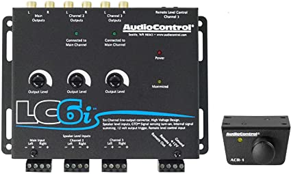 AudioControl LC6i 6 Channel Line Out Converter & ACR-1 Dash Remote