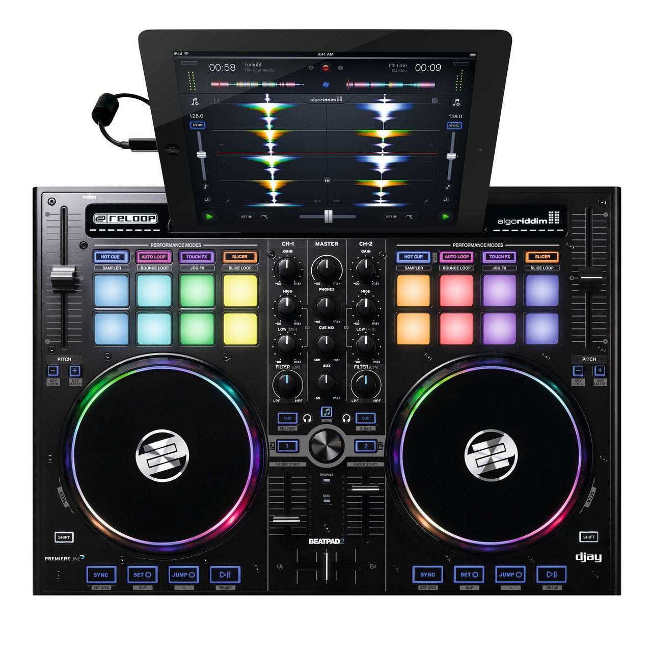 Reloop BEATPAD-2 Professional DJ controller for Mac, PC, iOS & Android