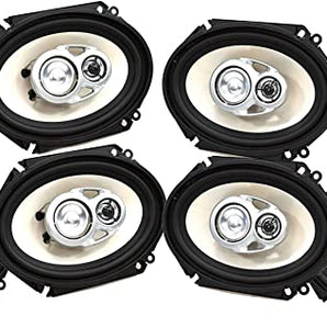 4 Pair Absolute BLS-6803 Blast Series 640W 6x8" 5x7" 3 Way Car/Marine/ATV/UTV Speakers