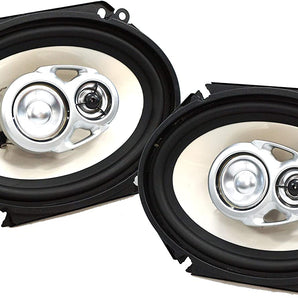 2 Pair Absolute BLS-6803 Blast Series 640W 6x8" 5x7" 3 Way Car/Marine/ATV/UTV Speakers
