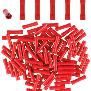 100pcs red insulated splice terminals electrical wire connectors for crimping.