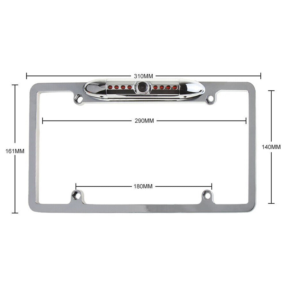 Backup Camera Front or Rearview Reverse License Plate Chrome silver Frame for Pioneer MVH-300EX MVH300EX